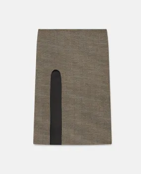 Side-Slit Tweed Skirt