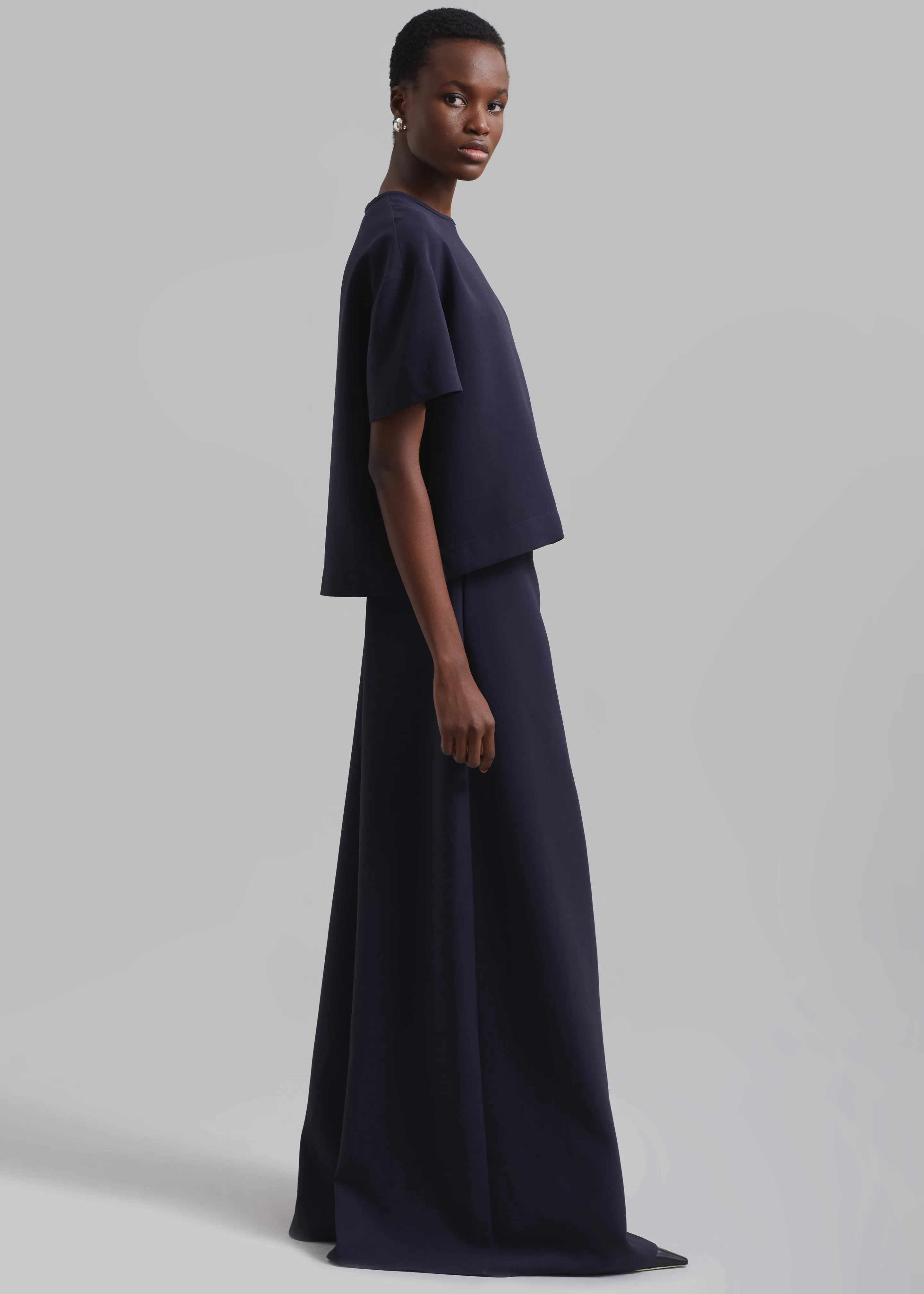 Sierra Wide Leg Trousers - Navy