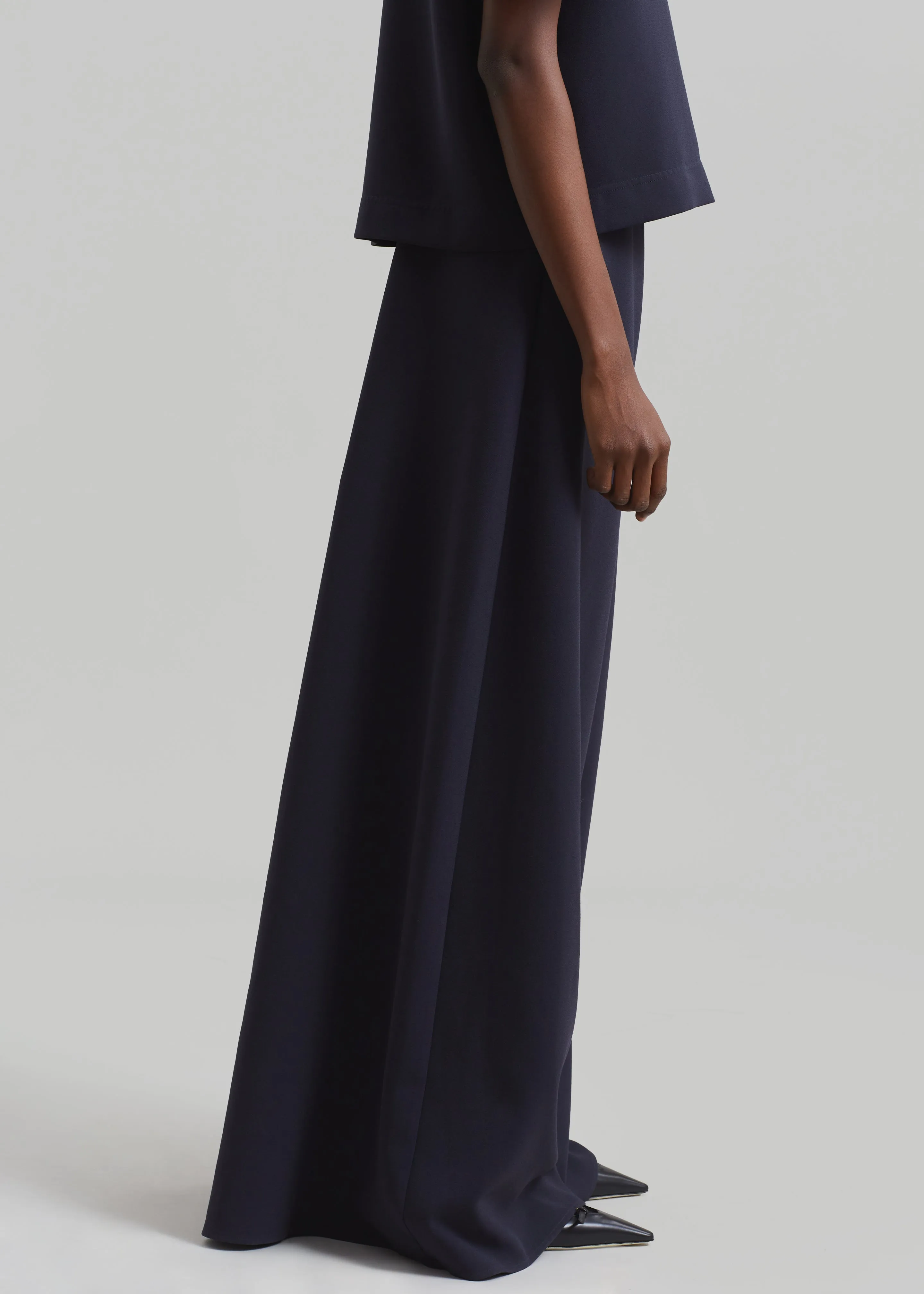 Sierra Wide Leg Trousers - Navy