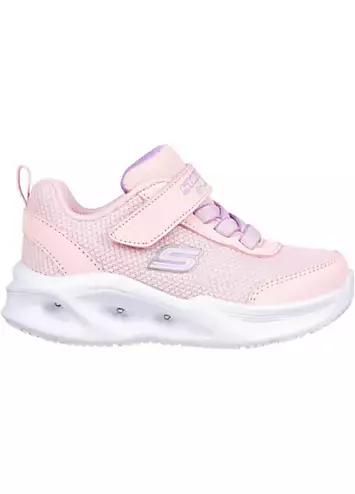 Skechers Infant Girls Pink Sola Glow Trainers | Grattan