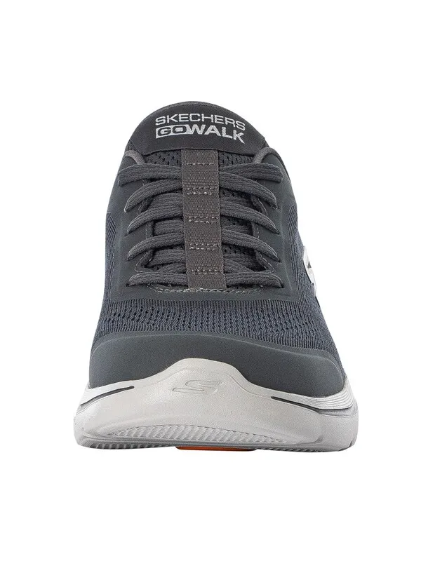 Skechers Slip-in Arch Fit 2.0 Simplicity 2 Trainers - Charcoal/Orange