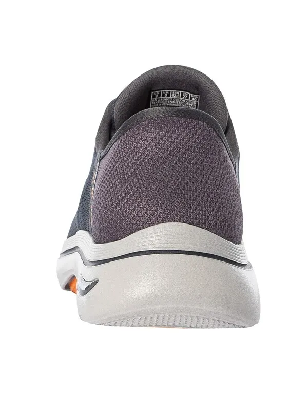 Skechers Slip-in Arch Fit 2.0 Simplicity 2 Trainers - Charcoal/Orange