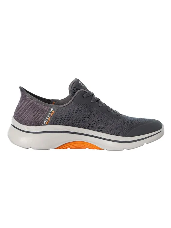 Skechers Slip-in Arch Fit 2.0 Simplicity 2 Trainers - Charcoal/Orange