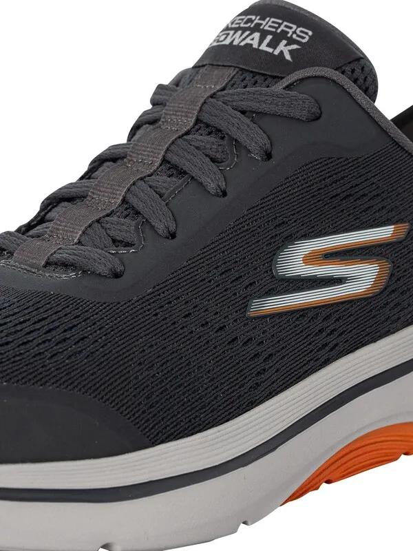 Skechers Slip-in Arch Fit 2.0 Simplicity 2 Trainers - Charcoal/Orange