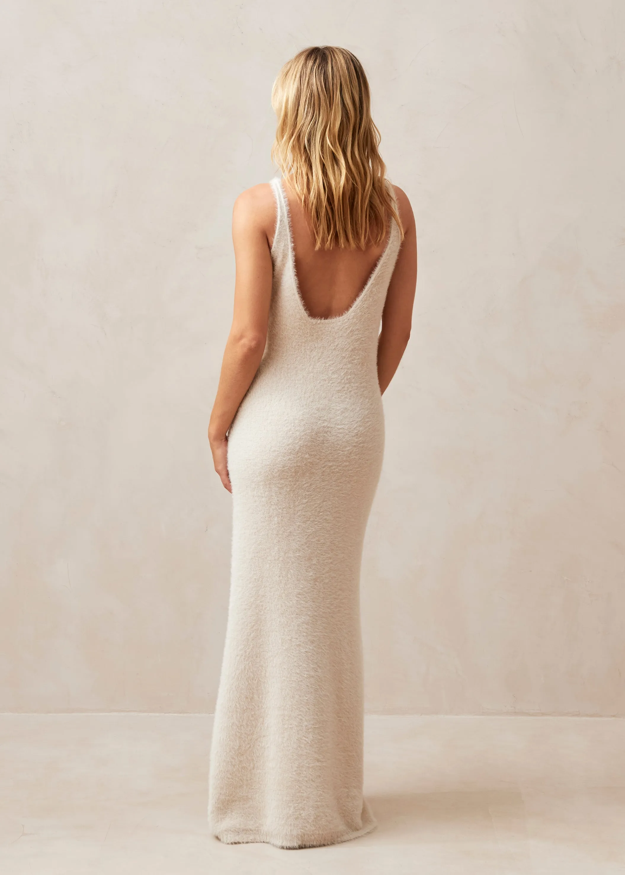 Ski Ecru Tricot Maxi Dress  