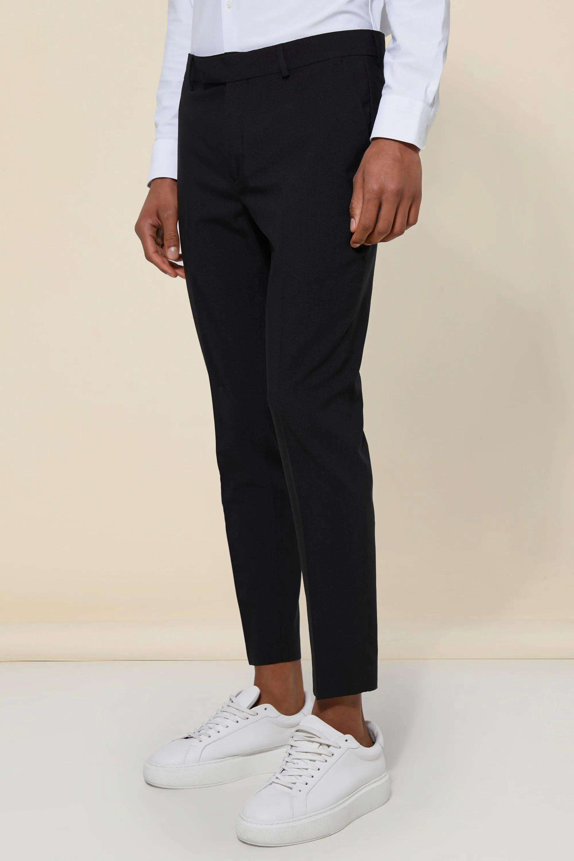 Skinny Cropped Suit Trousers