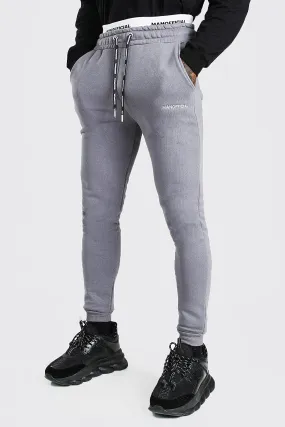 Skinny Fit MAN Official Double Waistband Joggers | boohooMAN UK