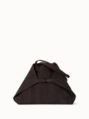 Small Ai Shoulder Bag in Suede Python Leather