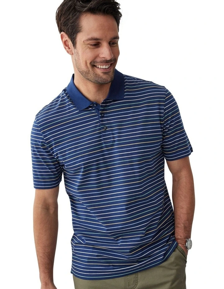 Smart Stripe Polo in Multi Stripe