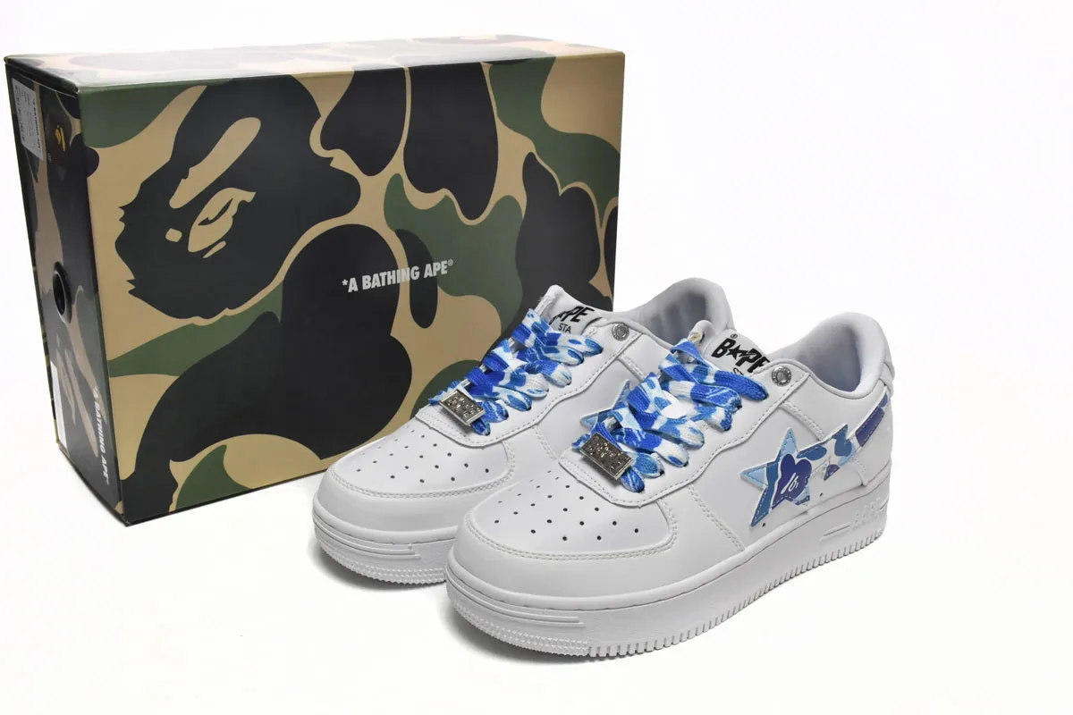 Sneakers White & Camo Blue