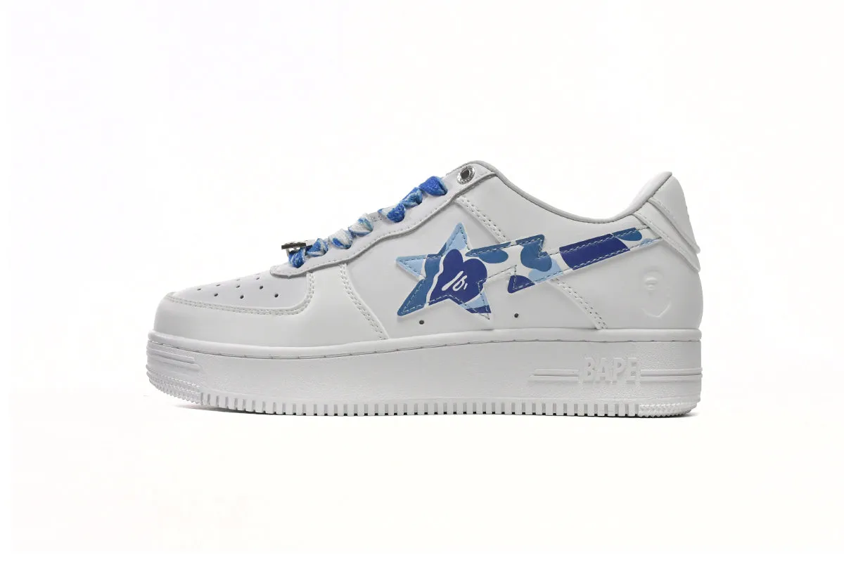 Sneakers White & Camo Blue