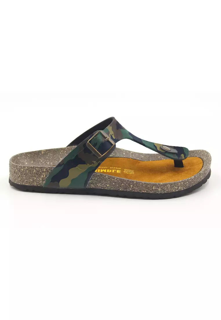 SoleSimple Rome - Camouflage Leather Sandals & Flip Flops & Slipper