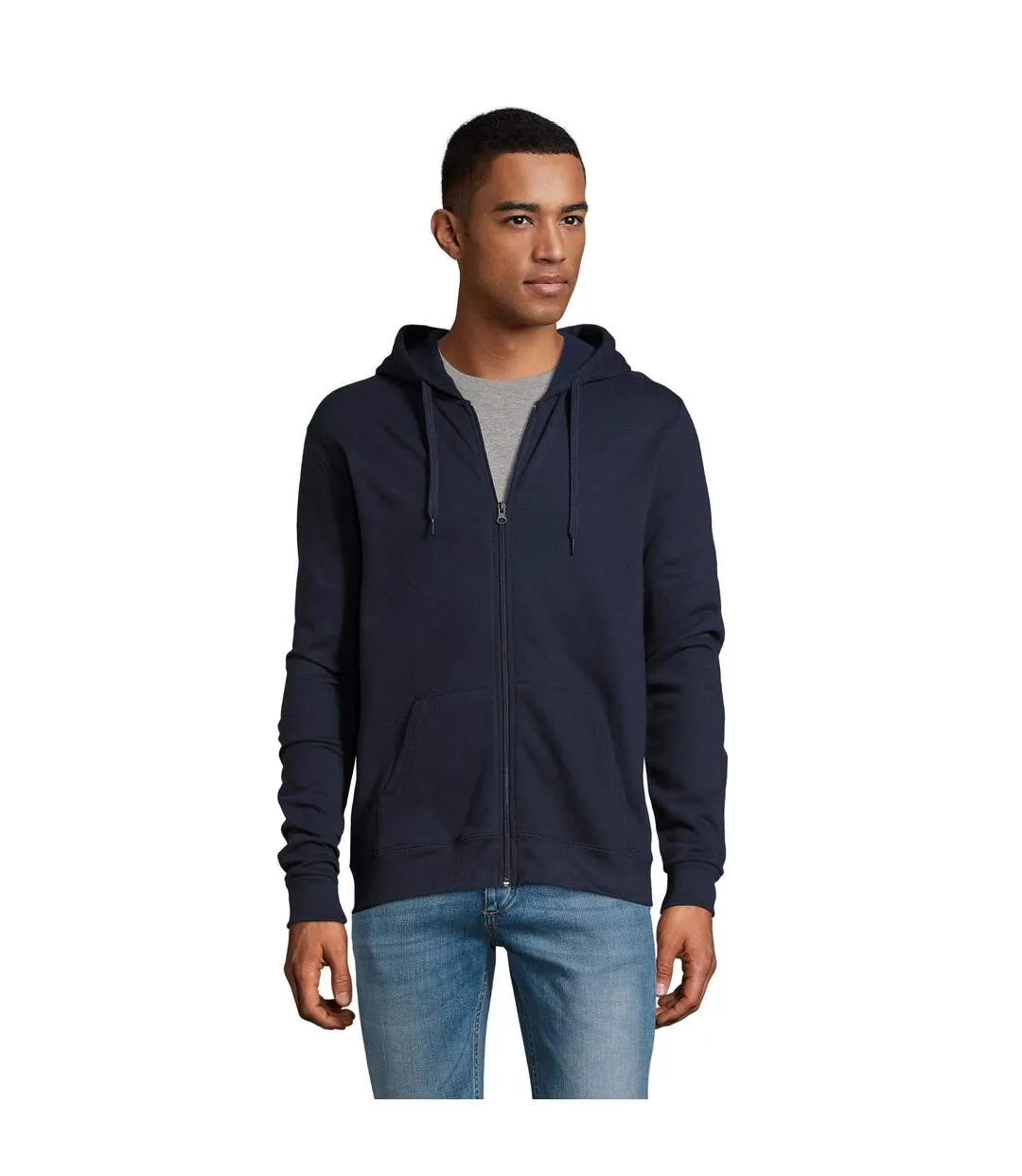 SOLS Mens Stone Zip Up Plain Hoodie (French Navy) - UTPC2784