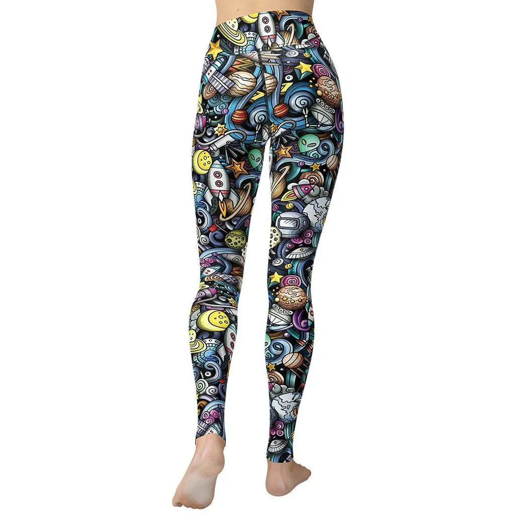 Space Travel Yoga Leggings