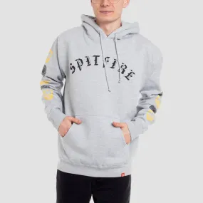 Spitfire Old E Combo Sleeve Pullover Hoodie Grey Heather/Black/Yellow