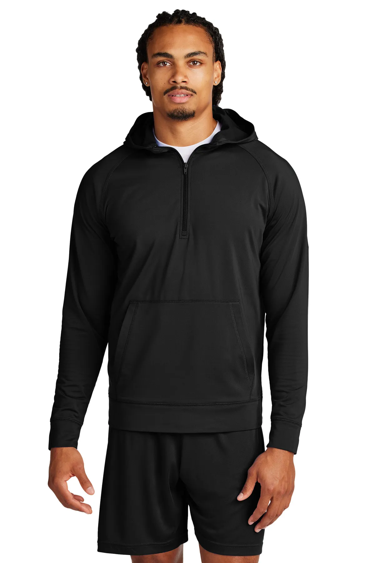 Sport Tek ST856 Sport-Tek Sport-Wick Stretch 1/2-Zip Hoodie SKU: ST856