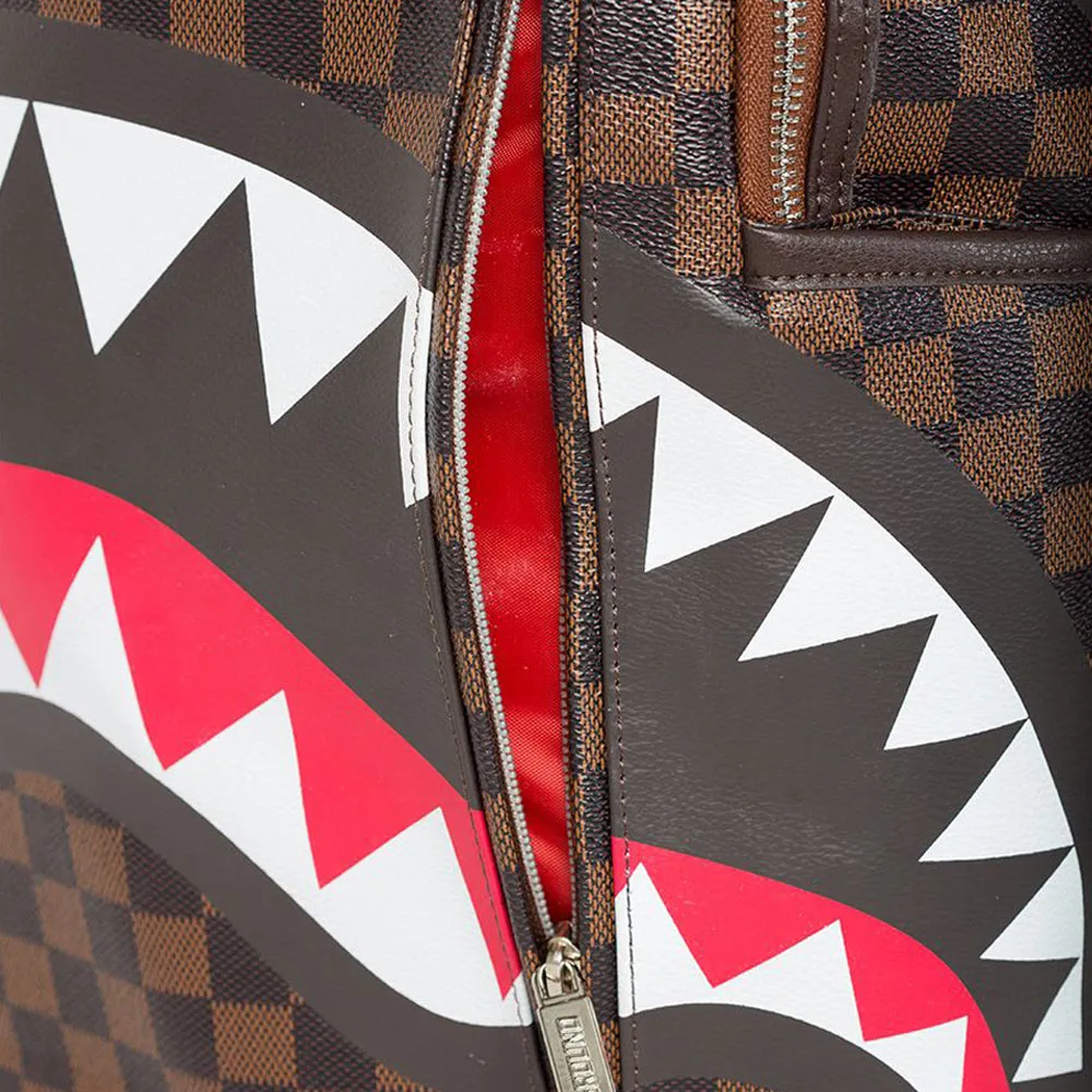 Sprayground Shark in Paris Backpack Brown Zainetto in pelle