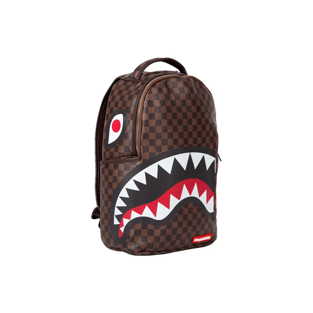 Sprayground Shark in Paris Backpack Brown Zainetto in pelle