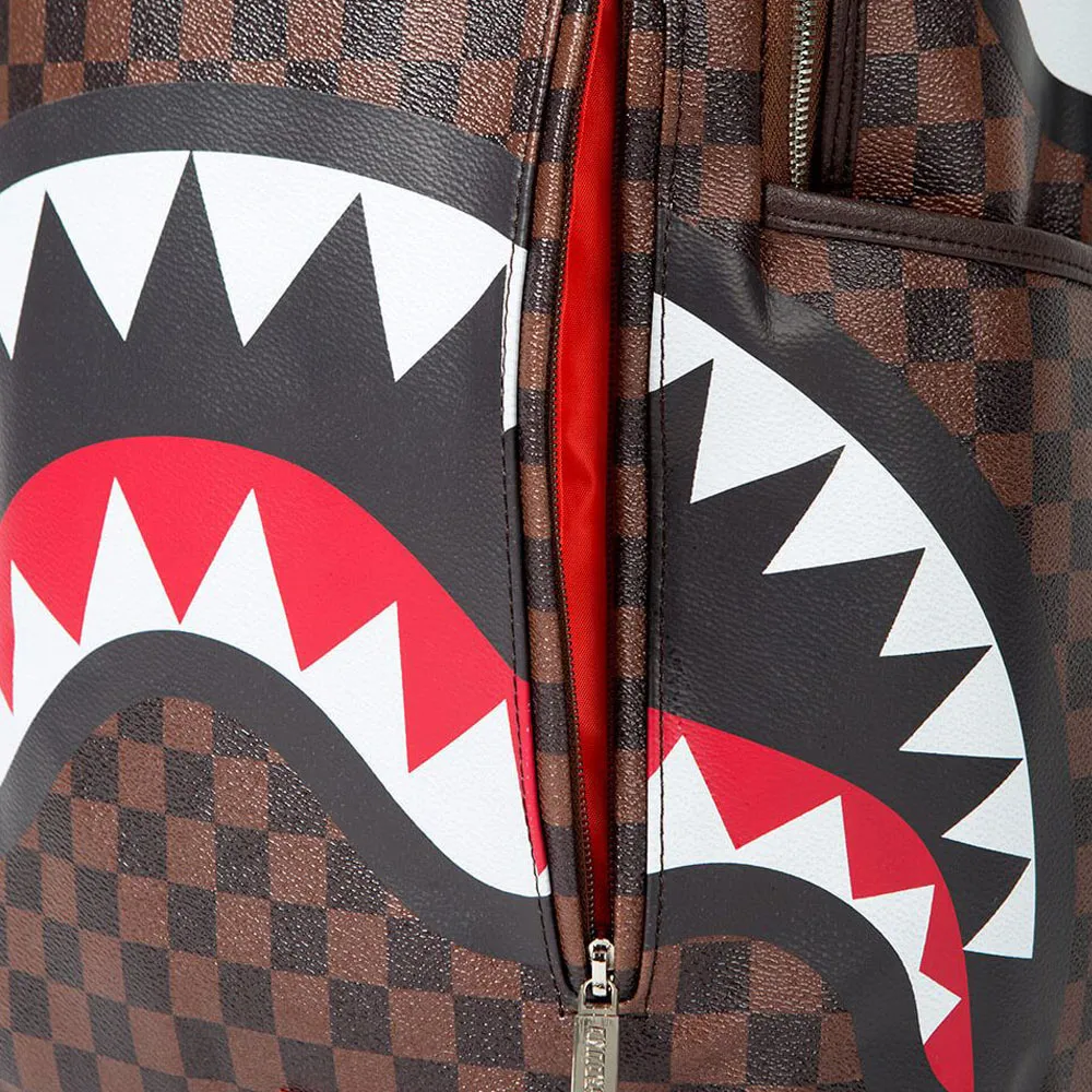 Sprayground Shark in Paris Backpack Brown Zainetto in pelle