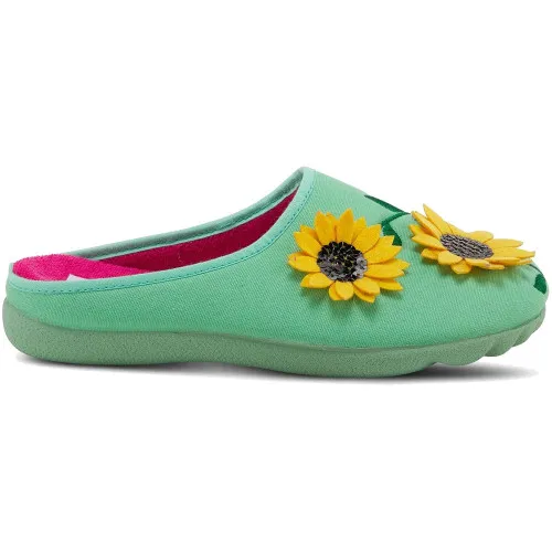 Spring Step Flexus Women's Sunflastic Slipper - Green Multi