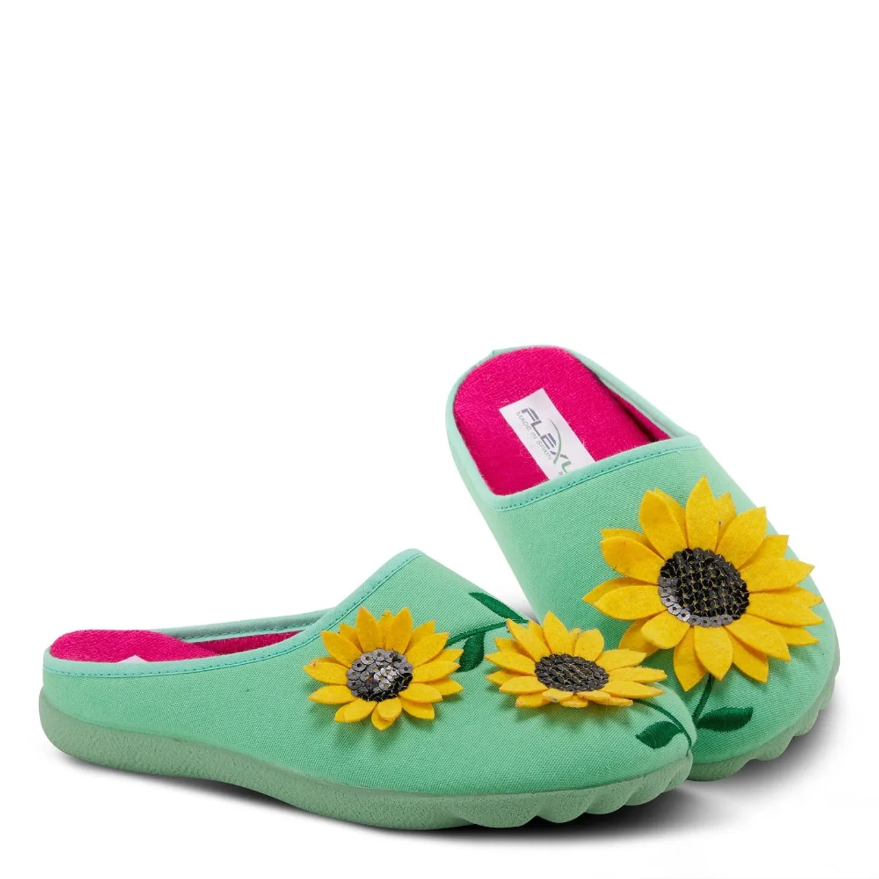 Spring Step Flexus Women's Sunflastic Slipper - Green Multi