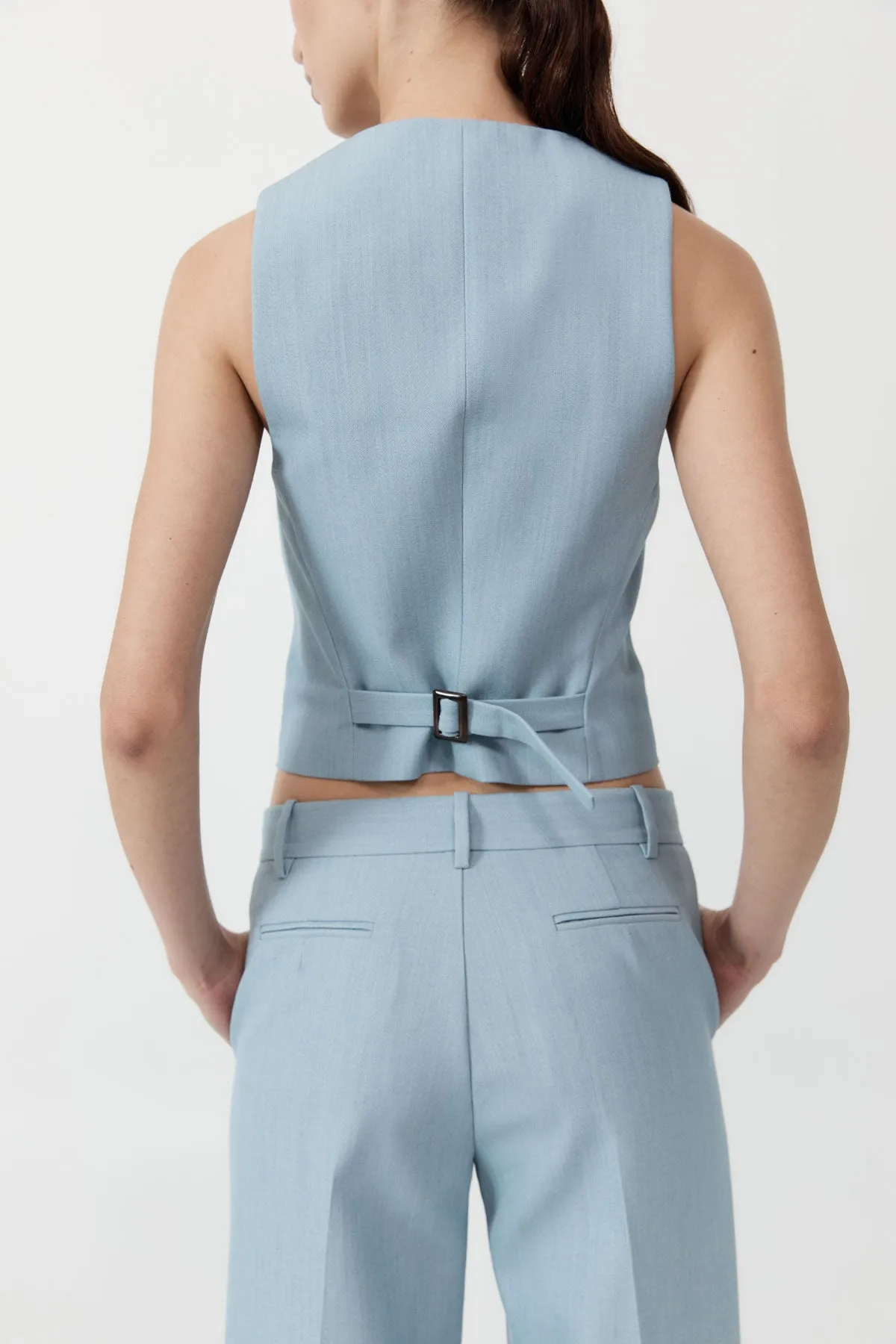  St Agni      Carter Vest - Stone Blue 
