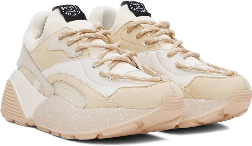 Stella McCartney Beige & White Eclypse Sneakers