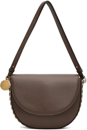 Stella McCartney Brown Frayme Medium Flap Shoulder Bag