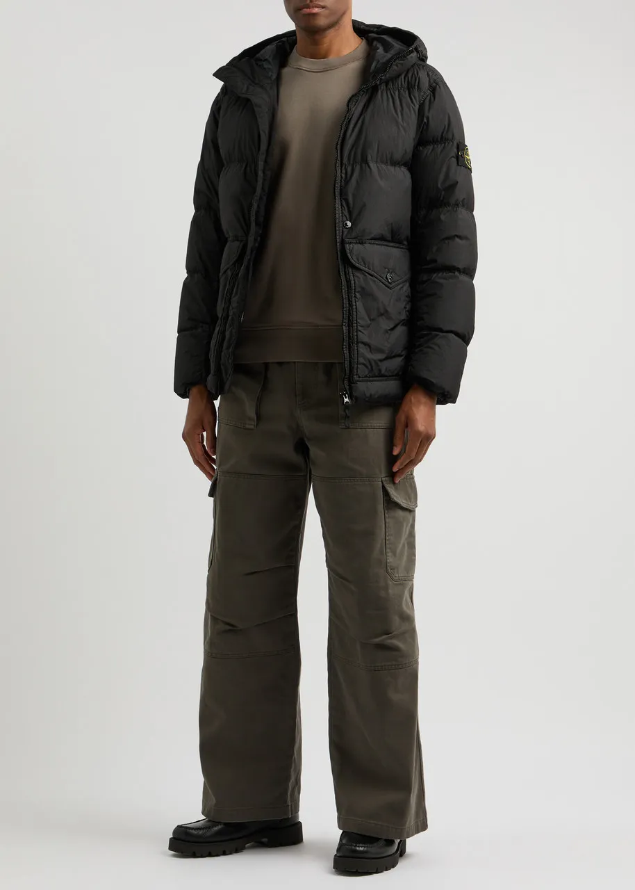 STONE ISLAND Crinkle Reps hooded quilted nylon jacket -                         -                     -                