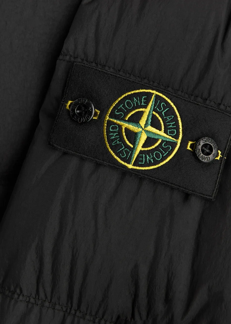 STONE ISLAND Crinkle Reps hooded quilted nylon jacket -                         -                     -                