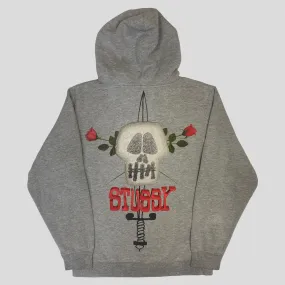 Stussy early 00’s Skull & Roses Zip-up Hoodie - S