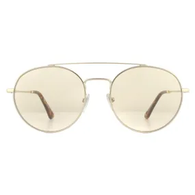 Sunglasses | Round Shiny Light Gold Havana Brown Sunglasses | Police