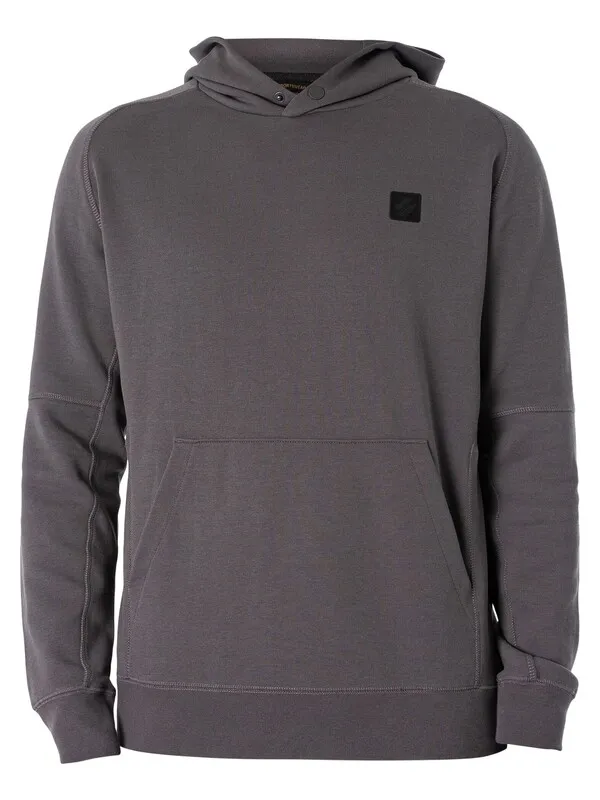 Superdry Code Tech Relaxed Pullover Hoodie - Dark Slate Grey