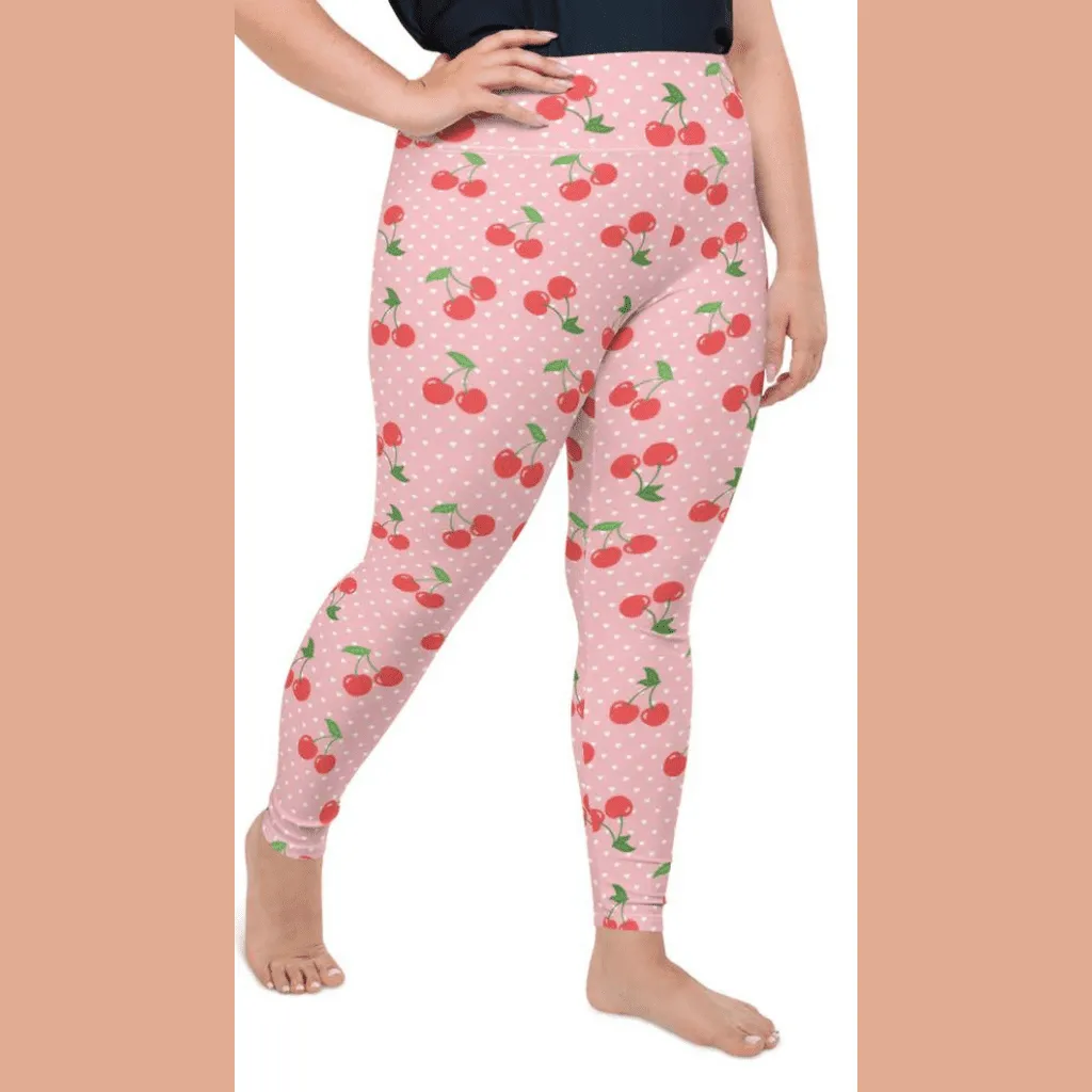 Sweet Cherry Plus Size Leggings