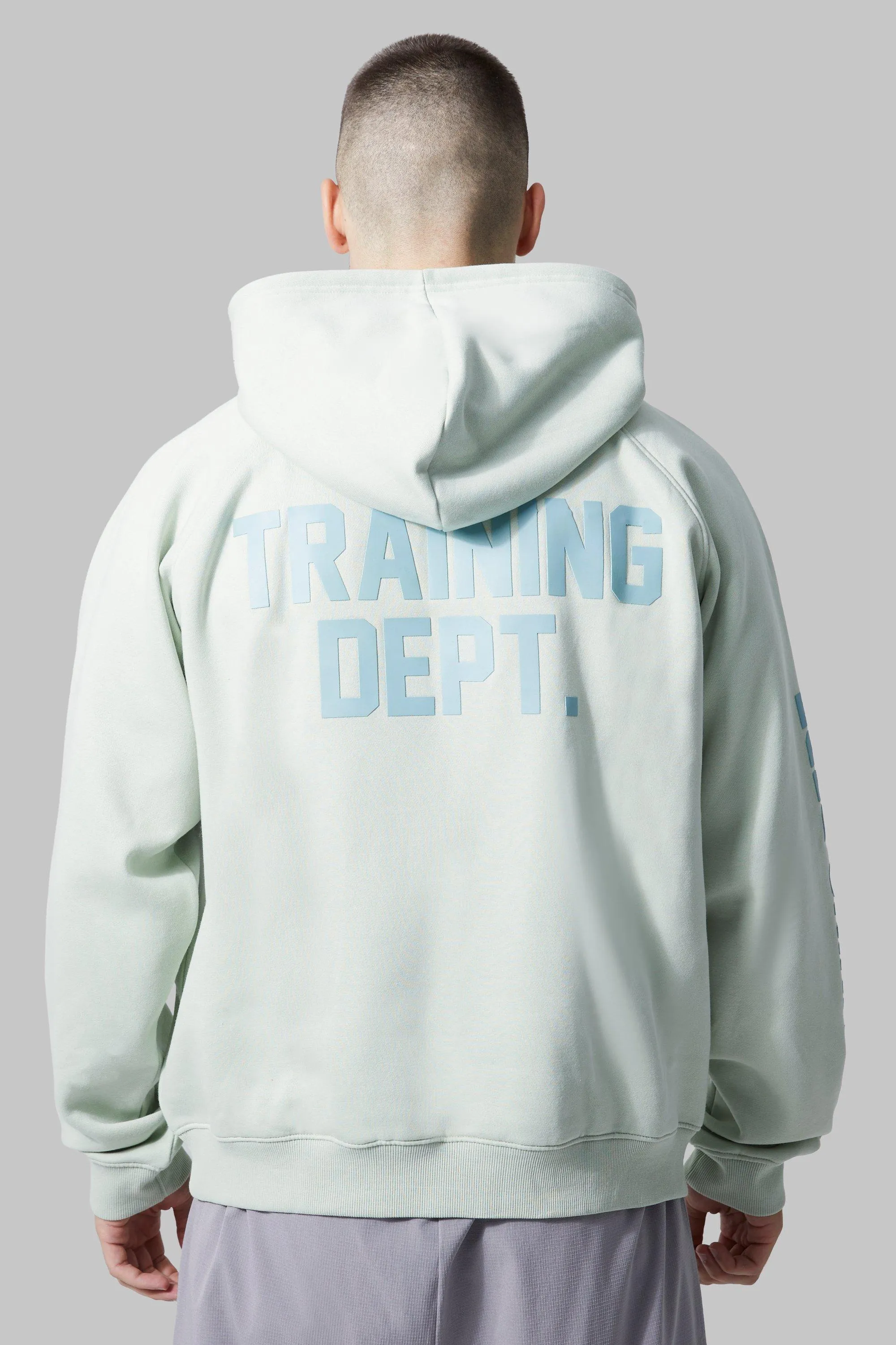 Tall Active Training Dept Oversized Boxy Hoodie | boohooMAN UK