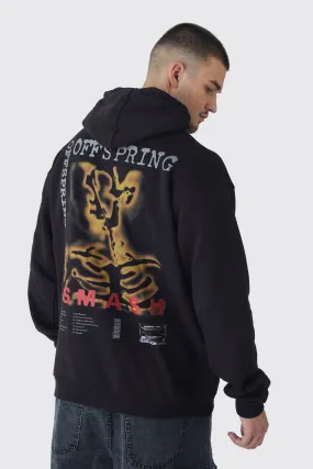 Tall Oversized The Offspring License Back Print Hoodie | boohooMAN UK