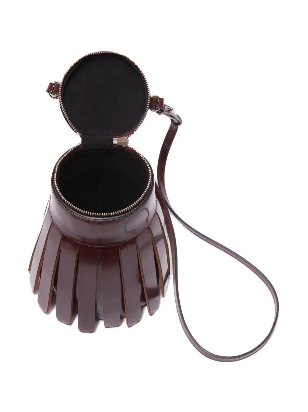 tassel-design leather bag