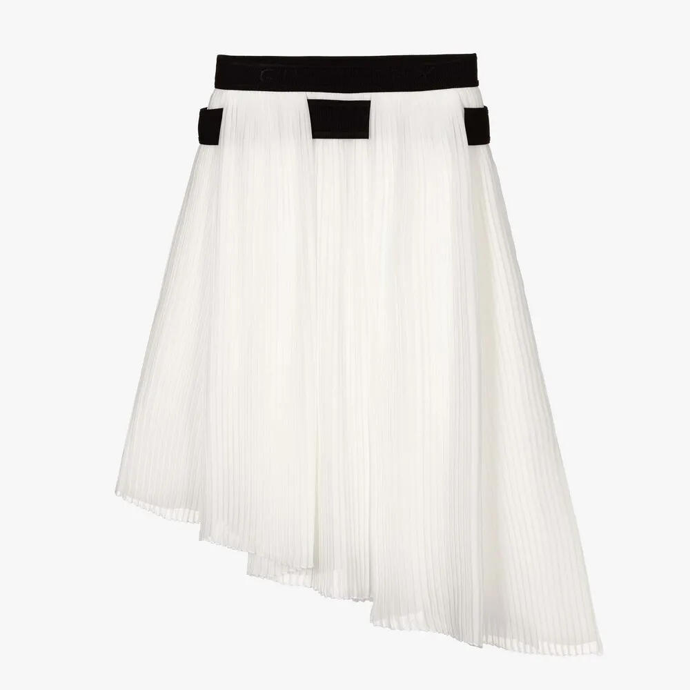 Teen Ivory Chiffon Skirt