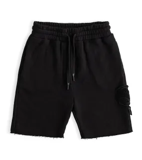tennis ball patch sweatshorts