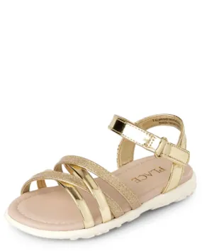 The Children's Place Toddler Girls Glitter Sandals