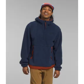 The North Face Men's Campshire Fleece Hoodie in Summit Navy Brandy Brown