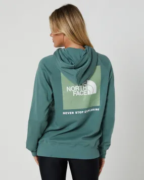 The North Face Womens Box Nse Pullover Hoodie - Dark Sage Misty | SurfStitch