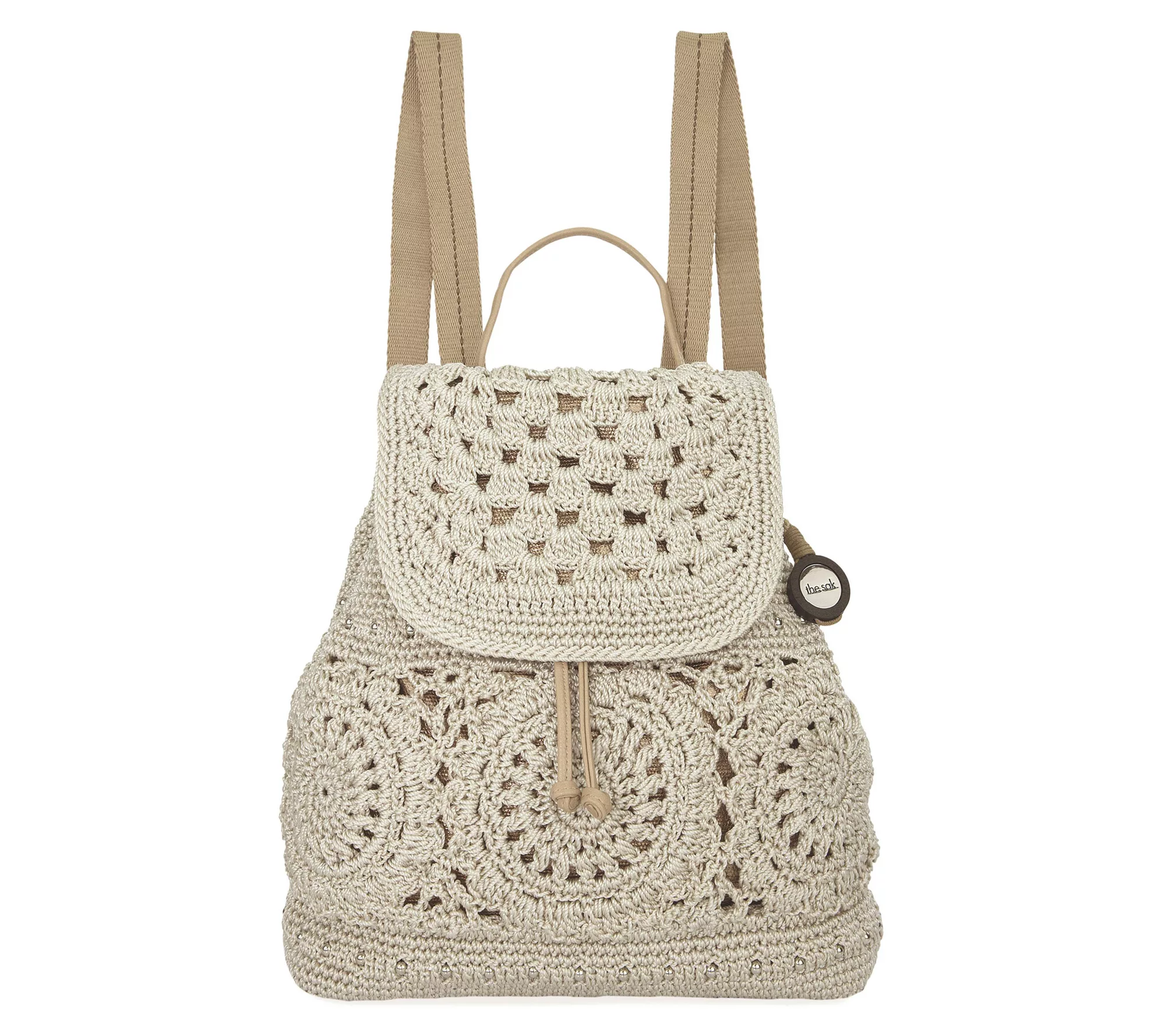 The Sak Sayulita Crochet Backpack