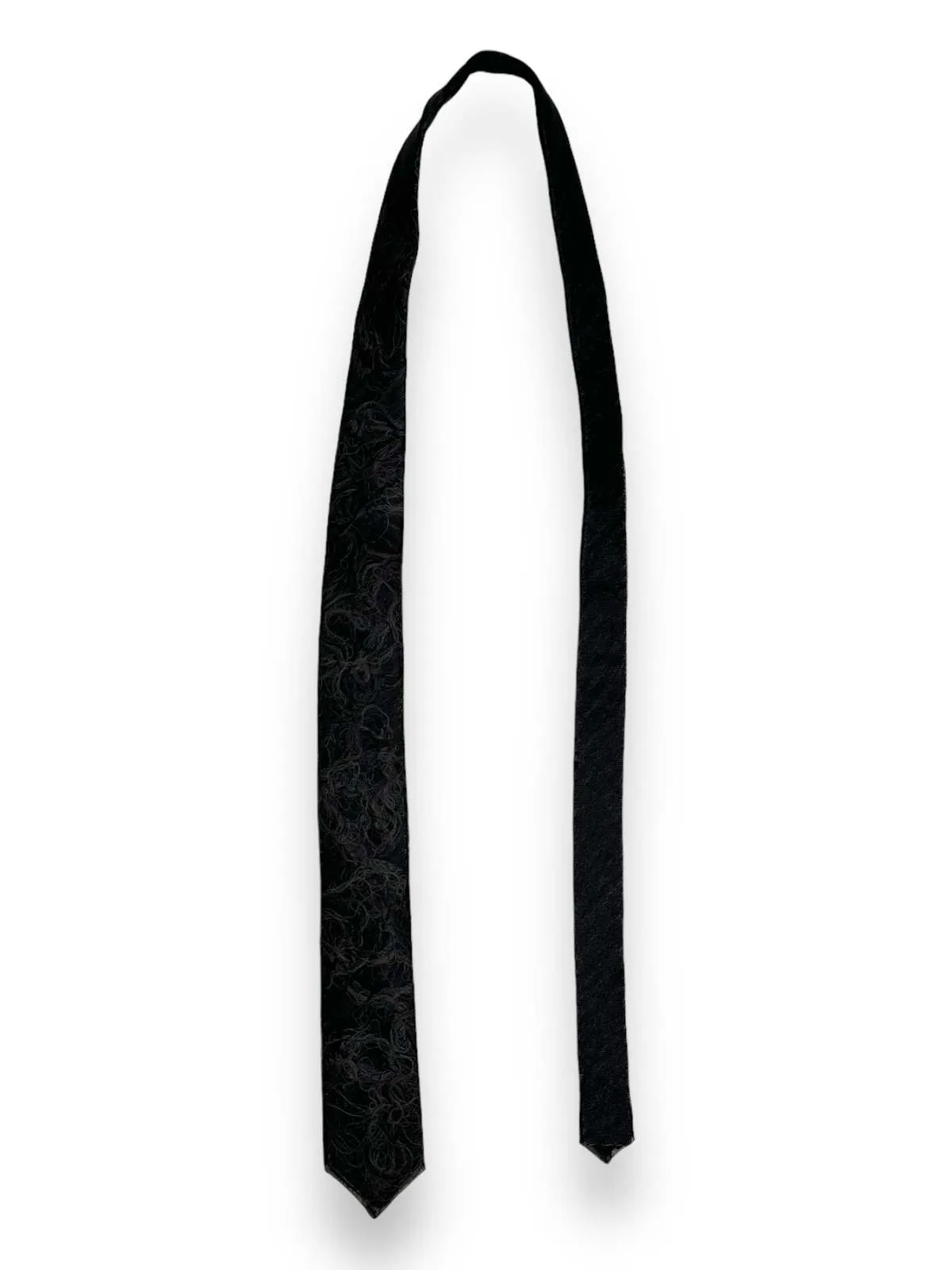 Threaded Underlay Necktie - Black
