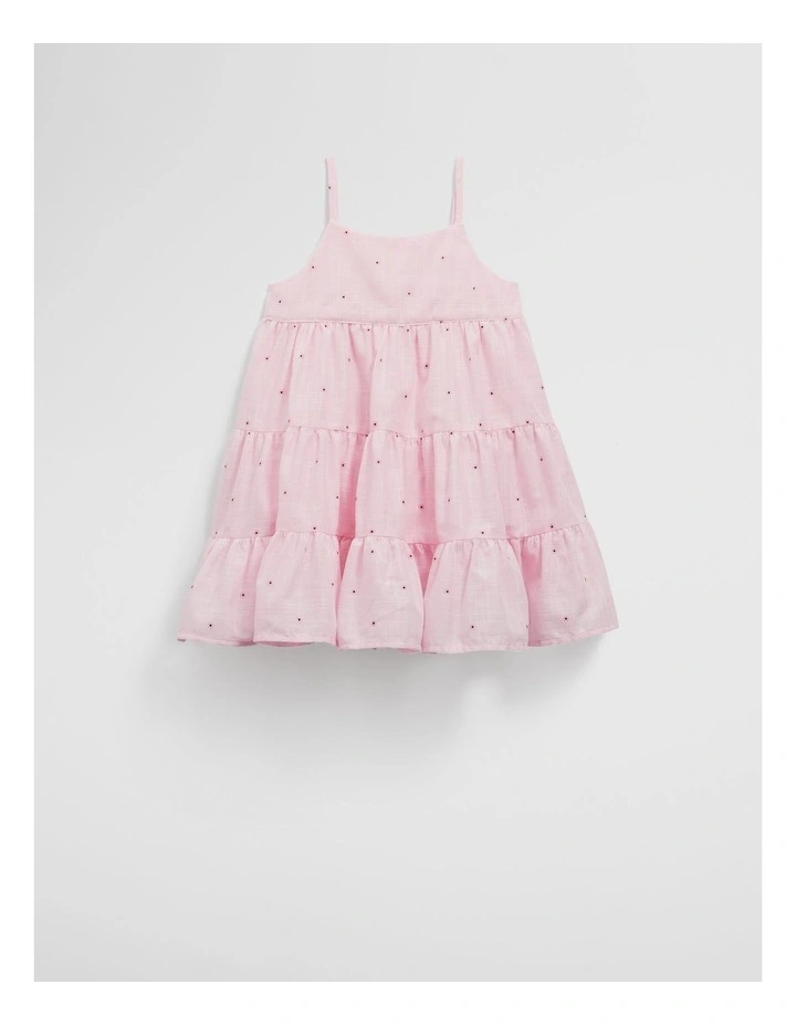 Tiered Daisy Romper in Mineral Pink