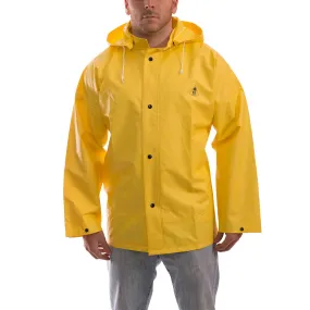 Tingley ASTM D6413 Industrial Yellow DuraScrim Hooded Rain Jacket J56107