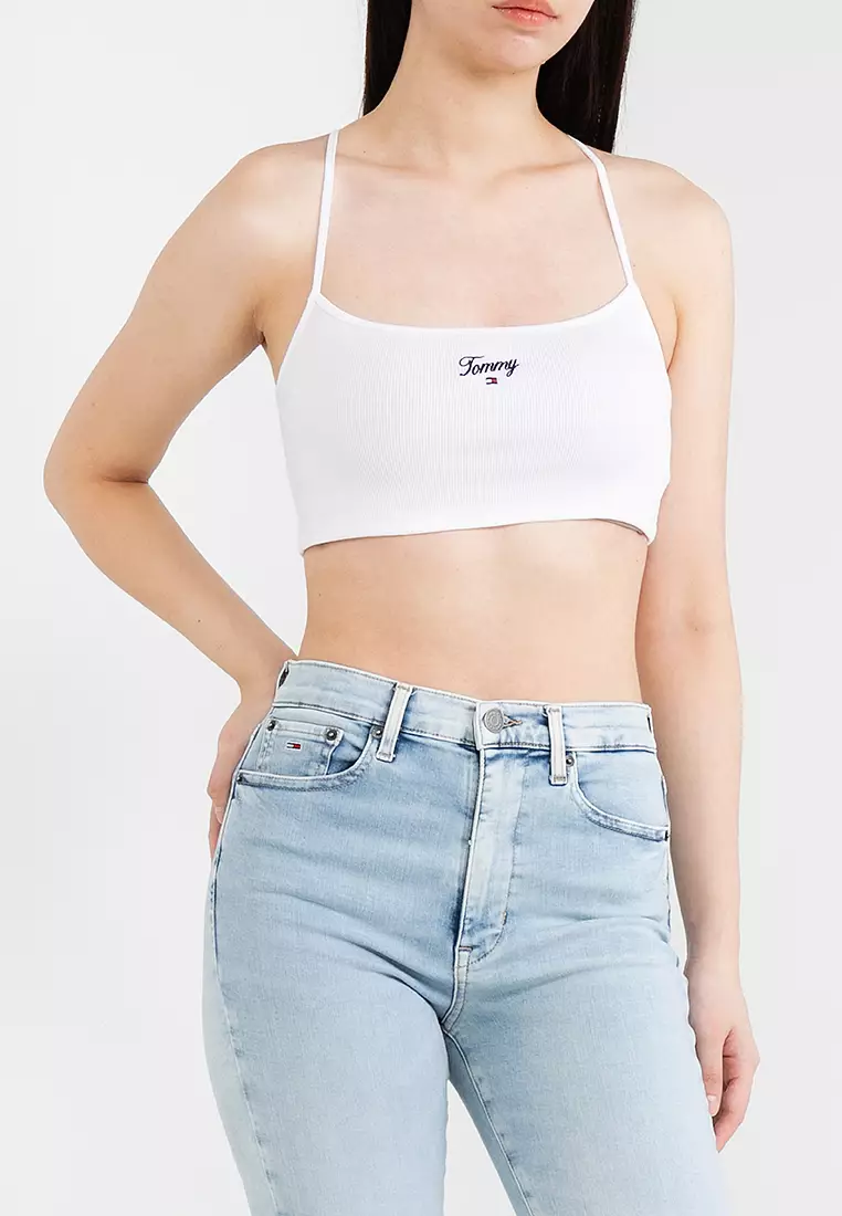 Tommy Hilfiger Cropped Strap Script Top - Tommy Jeans