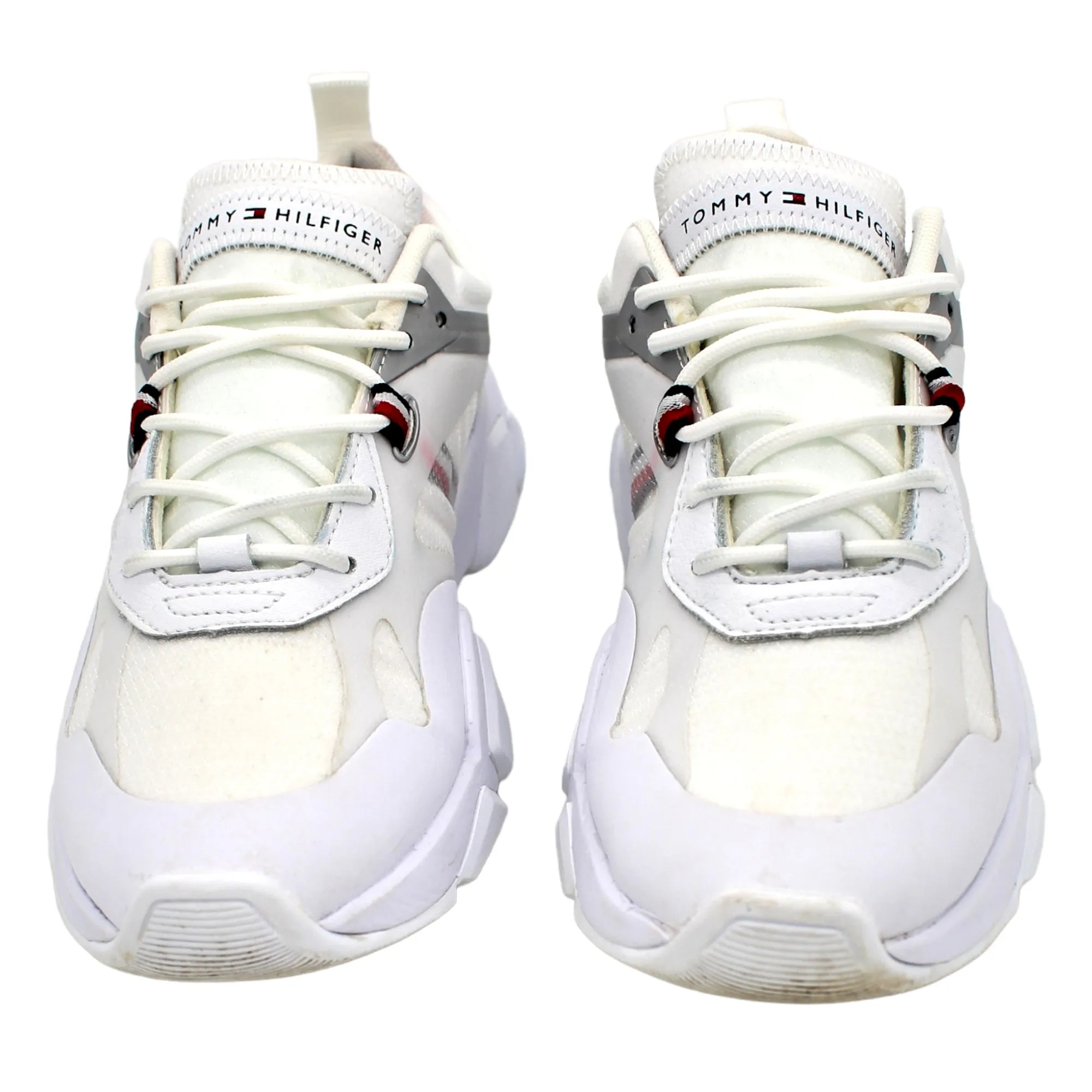 Tommy Hilfiger White Mesh Trainers