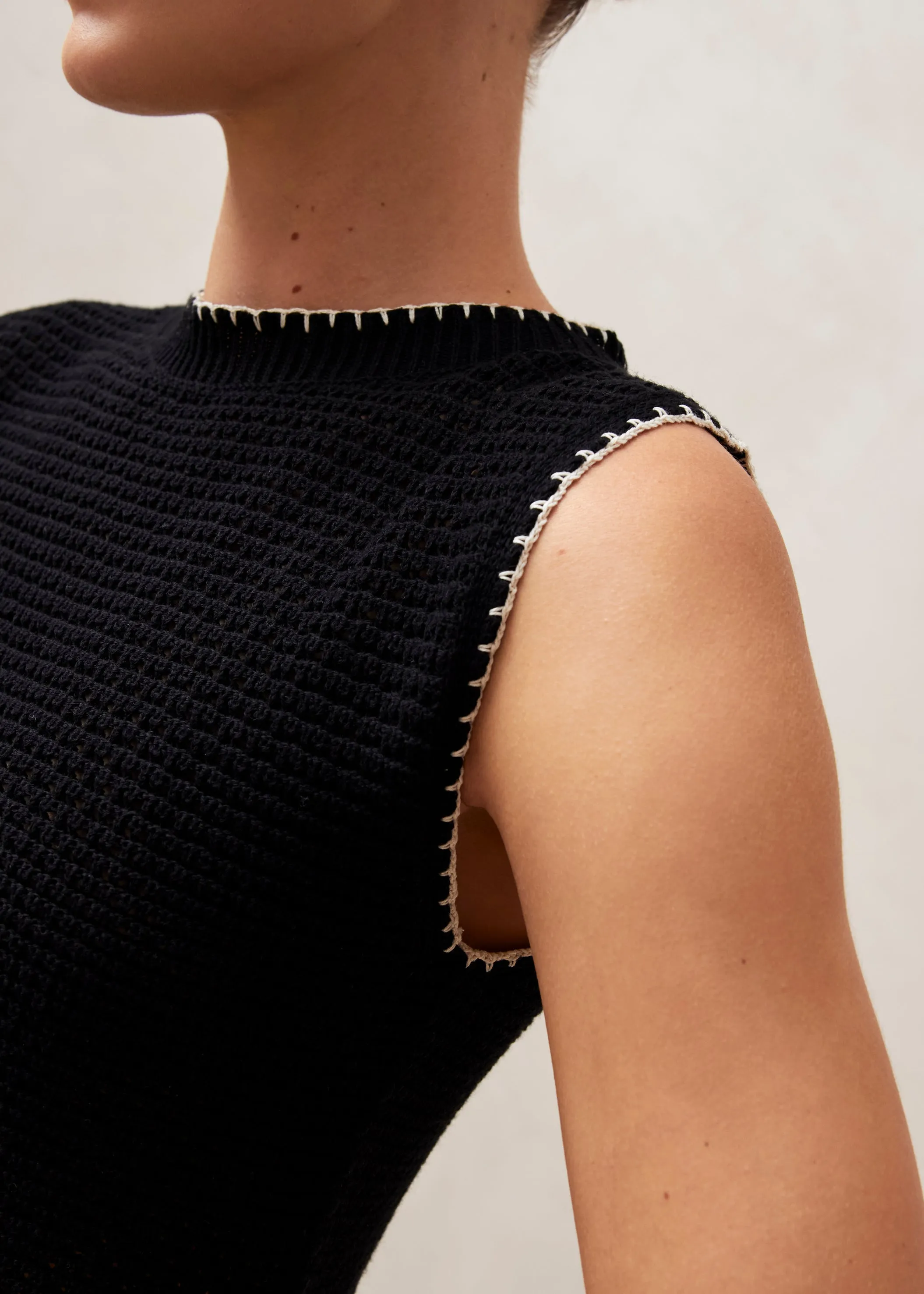 Toscana Black Tricot Tank  