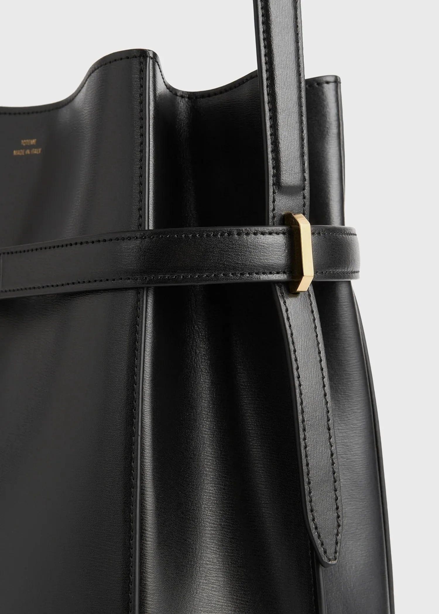   Toteme  Belted leather bucket bag